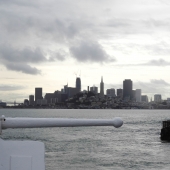 San Francisco depuis le bateau d'Alcatraz