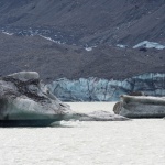 Glacier et icebergs sur le lac Hooker