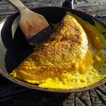 Omelette à l'oeuf d'autruche